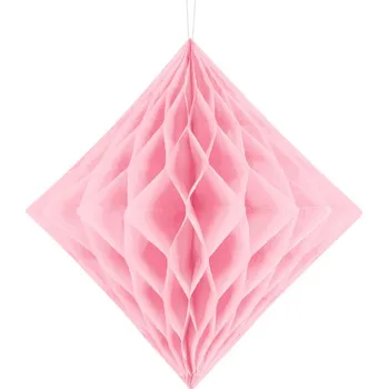 Party dekorace Dekorativní šestihran světle růžový - 30 cm