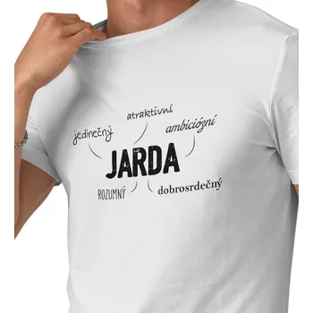 Pánské triko bílé - Jarda 4XL