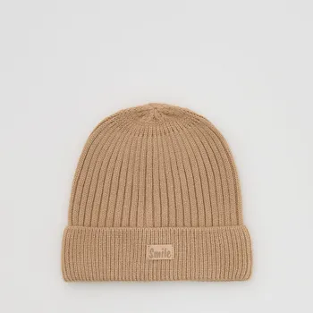 Čepice Reserved - Úpletová čepice s příměsí viskózy - béžová - 858GT-08X - 858GT-08X-R6