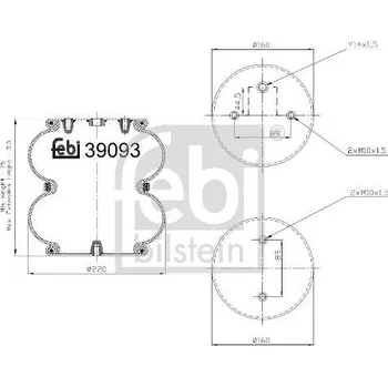 Mech, pneumatické odpružení FEBI BILSTEIN 39093