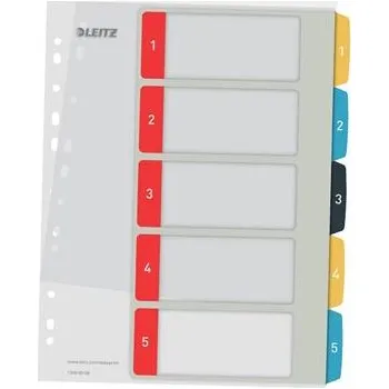 LEITZ Celoplastové rejstříky Cosy A4 popisovatelné na počítači 1-5