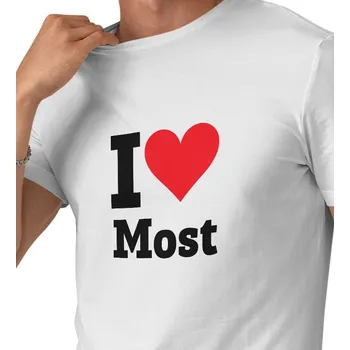 Pánské triko bílé - I love Most L
