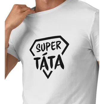 Pánské tričko Pánské bílé triko - Super táta 3XL