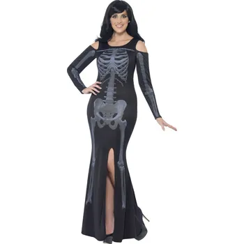Karnevalový kostým Kostým na halloween "Kostlivka XL - 3D" L