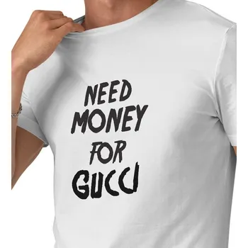 Pánské tričko Pánské tričko bílé - Need money for Gucci 4XL