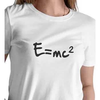 Dámské tričko Dámské triko bílé - E = mc2 L
