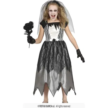 Karnevalový kostým Nevěsta duch, kostým dětský T2 (3-4 roky)