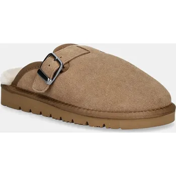 Dámské pantofle Semišové papuče Answear.LAB AW25.9 hnědá 82X, EUR 36