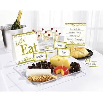 Party dekorace Výročí - zlatá sada