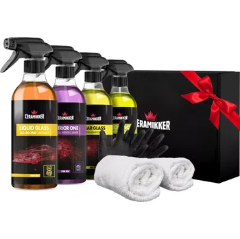 Kosmetická sada Ceramikker Gift Box – dárek pro muže, manžela, snoubence i fanouška automobilů. Kompletní sada pro péči o auto v elegantním balení