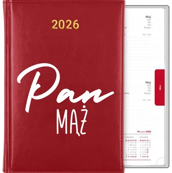 Diář Knižní kalendář 2026 A5 červený