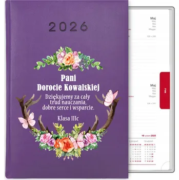 Kalendář Knihový kalendář 2026 A5 fialový