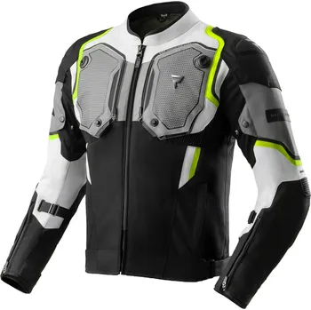 Moto bunda Bunda na motorku Rebelhorn Borg II černo-šedo-fluo žlutá 5XL