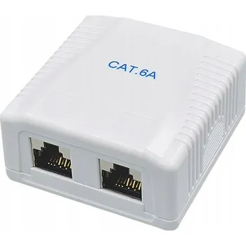 Elektrická zásuvka Povrchová zásuvka FTP 2xRJ45 kat.6a LSA Krone