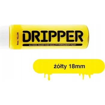 Dekorativní fix DRIPPER s mopovým hrotem 18 mm, žlutý