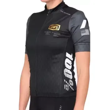 cyklistický dres 100% Exceeda dámský dres krátký rukáv Black vel. M