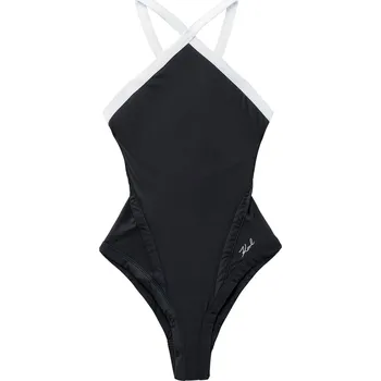 Dámské plavky Dámské Jednodílné plavky KARL LAGERFELD KARL DNA RIB SWIMSUIT 230W2206-999 – Černá M