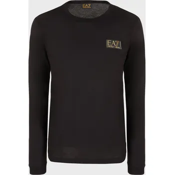 Pánské tričko Pánské Tričko s dlouhým rukávem EA7 TRAIN GOLD LABEL M TEE PIMA LS JS 6RPT20PJM9Z1200 – Černá M