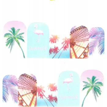 Samolepky na Zdobení Nehtů Vodolepky Barevné Vzory Dovolená BN-1702