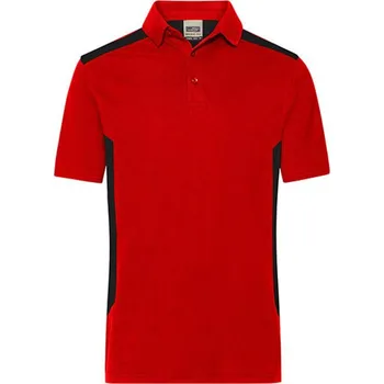 James&amp;Nicholson Pánská pracovní polokošile JN1826 Red-Black 6XL