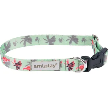 Obojek pro psa Obojek pro psy nastavitelný HAPPY FLAMINGO velikost S, M, L, XL Rozměr: L - 35-50x2,5 cm