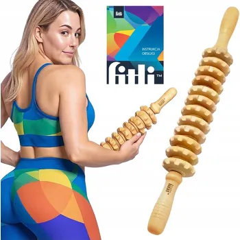 Masážní přístroj MASÁŽNÍ VÁLEČEK DŘEVĚNÝ ROLLER MASÁŽNÍ PŘÍSTROJ NA TĚLO PROTI CELULITIDĚ JEDNODUCHÝ