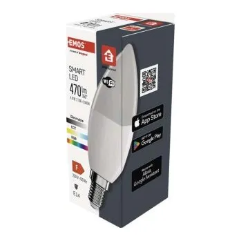 Žárovka Chytrá LED žárovka GoSmart svíčka / E14 / 4,8 W (40 W) / 470lm / RGB / stmívatelná / Wi-Fi 1525501500