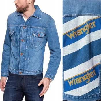 Moto bunda Wrangler pánská džínová bunda bez kapuce RETRO JACKET velikost L