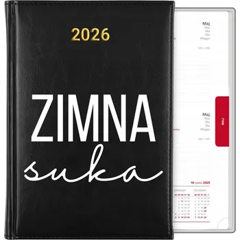 Kalendář Knižkový kalendář 2026 A5 černý