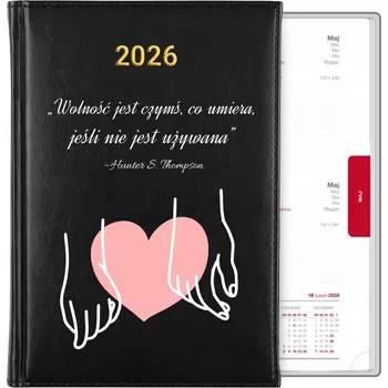 Kalendář Knižkový kalendář 2026 A5 černý