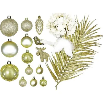 Bytová dekorace LAALU Vánoční ozdoby - sada sametové potěšení II, na stromky, 120-210 cm