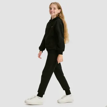 Dívčí kalhoty Reserved - Tepláky se stahovacími lemy - černý - 723EG-99X - 723EG-99X-164