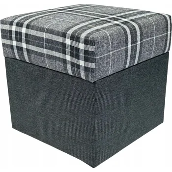 Taburet Čalouněný Taburet Max Mebels šedý