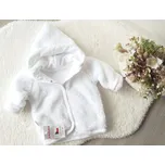 AMÁLKA Chlupatý zateplený kabátek, bílý Velikost: 80-86