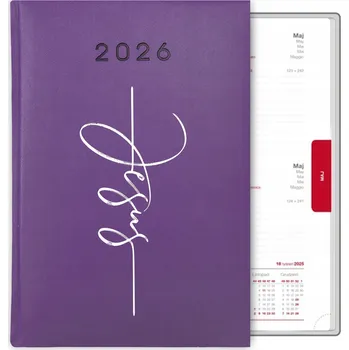 Kalendář Knihový kalendář 2026 A5 fialový