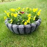 Roto květináč MARGARETA S šedá - Ø370x150 mm