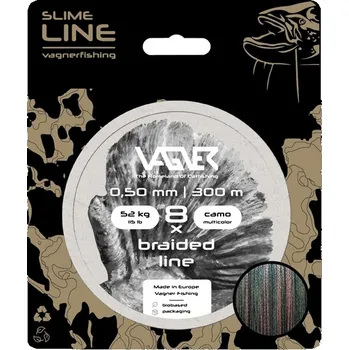 Rybářská šňůra VAGNER - Šňůra Braided Line Camo Multicolor 0,50 mm 300 m