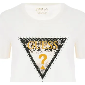 Dámské Tričko s krátkým rukávem GUESS SS CN ANIMAL TRIANGLE TEE W3YI41I3Z14-G012 – Béžová XS
