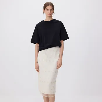 Dámská sukně Reserved - Midi sukně s flitry - krémová - 699EH-01X - 699EH-01X-L