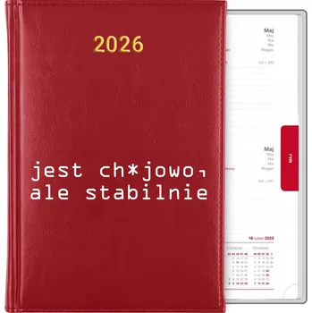 Kalendář Knižní kalendář 2026 A5 červený