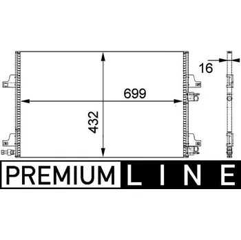 Výparník klimatizace Kondenzátor, klimatizace MAHLE (AC365000P)