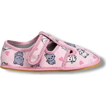 Dívčí bačkory Raweks ZUZIA ZA01 – dětské barefoot přezůvky - Kočička - 29