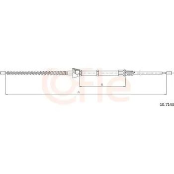 Lanko parkovací brzdy Tažné lanko, parkovací brzda COFLE (10.7143)