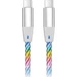 Aligator DATKP64 - USB kabel USB-C / USB-C s LED podsvícením 65W PD 0,5m