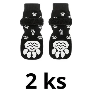 Obleček pro psa Ochranné ponožky pro psa protiskluz 2ks S černé