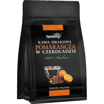 Káva Káva zrnková Arabica Tommy Cafe s příchutí pomeranč v čokoládě 250 g