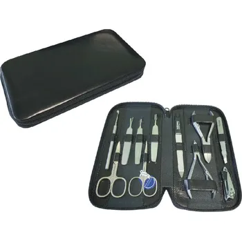 Solingen Manikury Manikura kožené pouzdro 117589 barvy hladká černá.