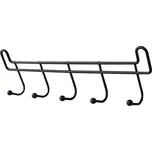věšák 5 háčků, 27cm, černý, 332724