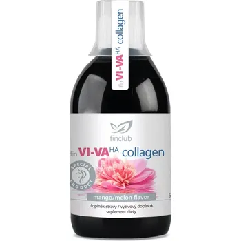 Přírodní produkt Fin Vi-vaHA collagen - klouby, kůže -mango/meloun (500 ml, Kolagen, kyselina hyaluronová a vitamín C)