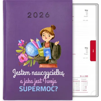 Kalendář Knihový kalendář 2026 A5 fialový